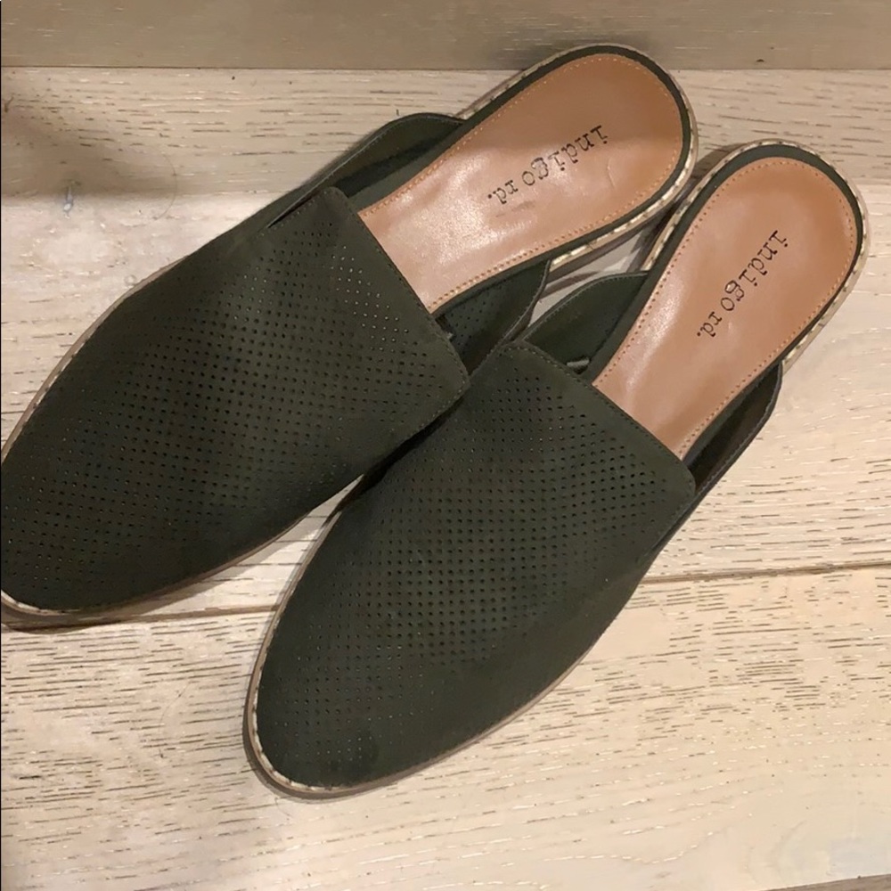 Forest Green Mules